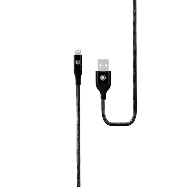 AT&T Braided Lightning Cable - Black